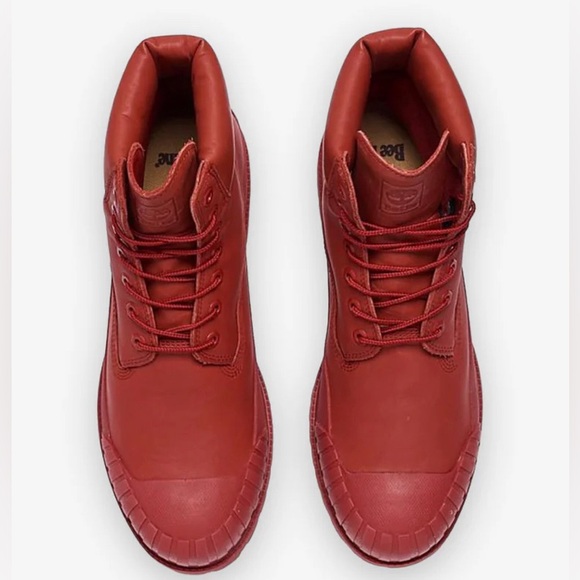 Timberland Bee Line Women's Premium Red Waterproof Rubber Toe Boots Sz.8 - Picture 2 of 5